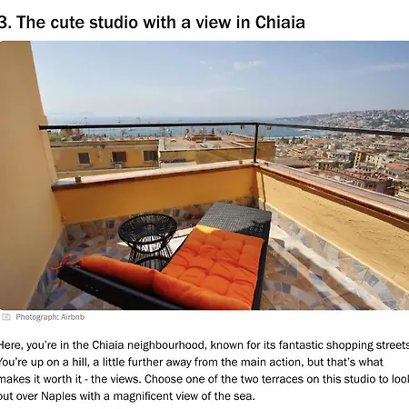 Daire Chiaia Stunning Seaview Studioflat With 2 Terraces By Houseinnaples Napoli